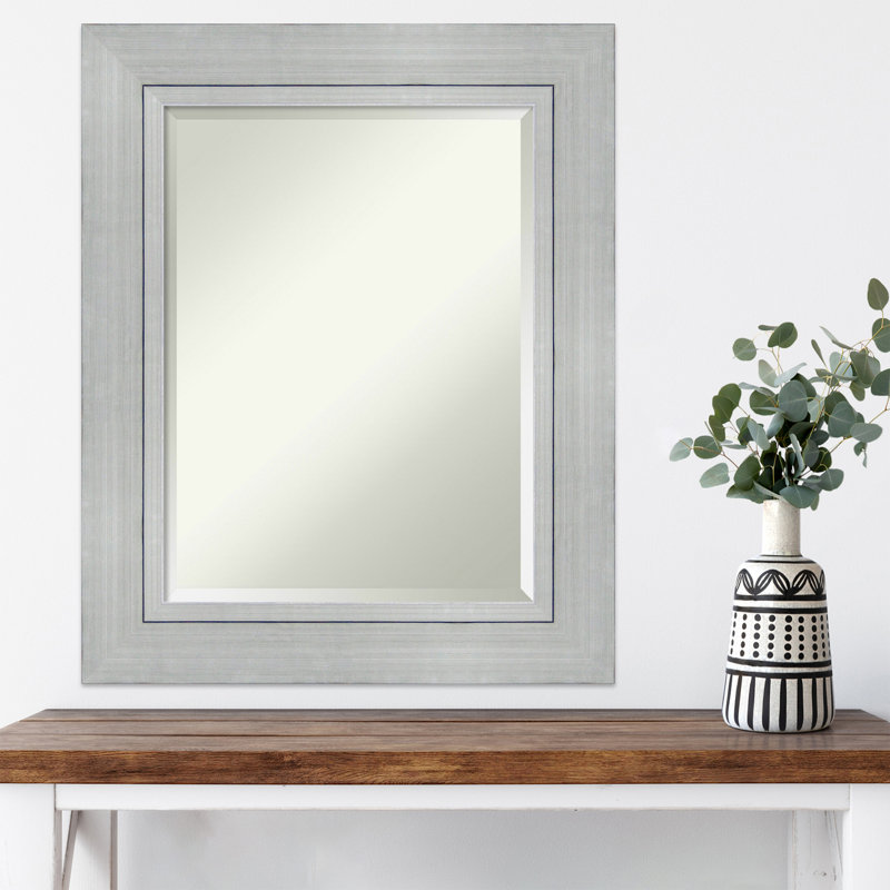 Leeloo Wood Flat Wall Mirror, 31.5" H x 25.5" W x 1.12" D