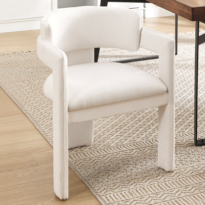  Fauteuil de salle à manger rembourré moderne de 19 po de hauteur pour salon / salle à manger