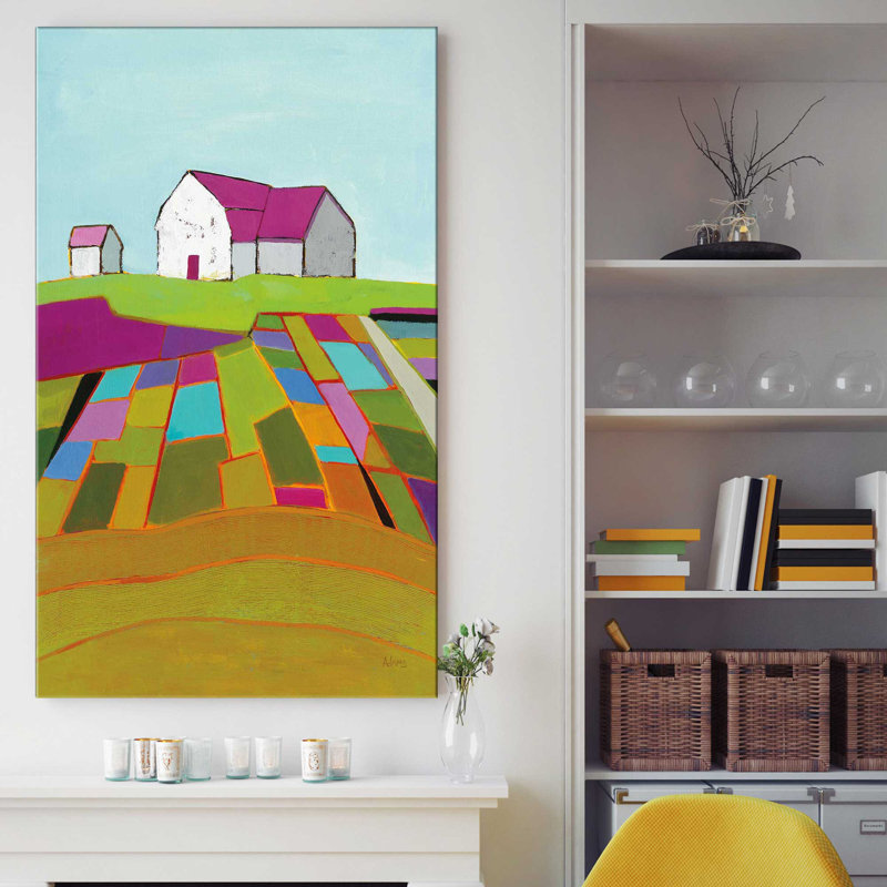Champ de rêves - Peinture, Toile tendue, H 48 po x l 28 po x P 1,5 po