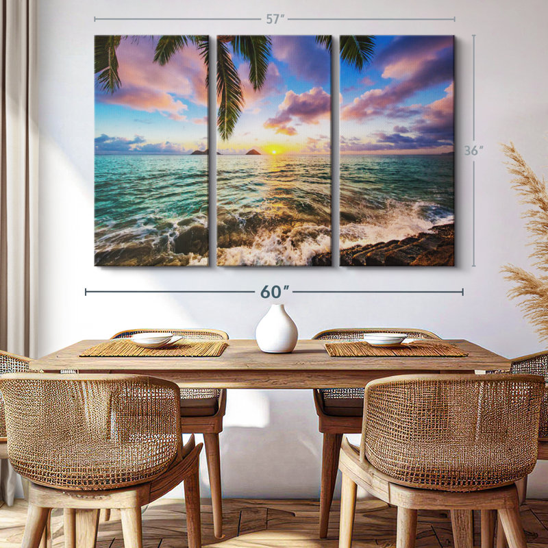 «Lanikai Beach» sur toile, H 36 po x l 57 po