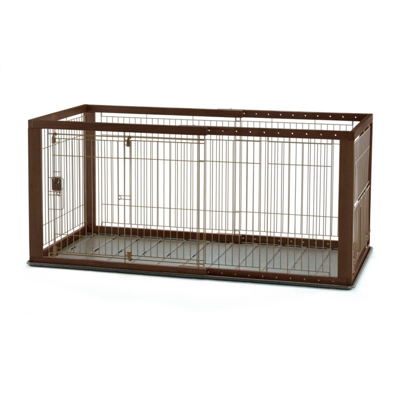 Caisse extensible pour animaux, Petit, Brun / noir