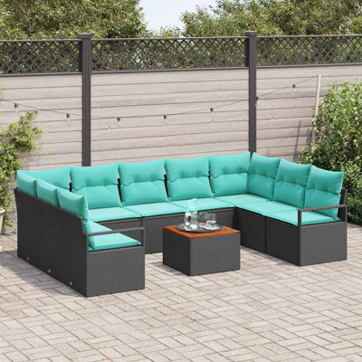 Ensemble de canapés de jardin avec coussins 10 pièces vidaXL