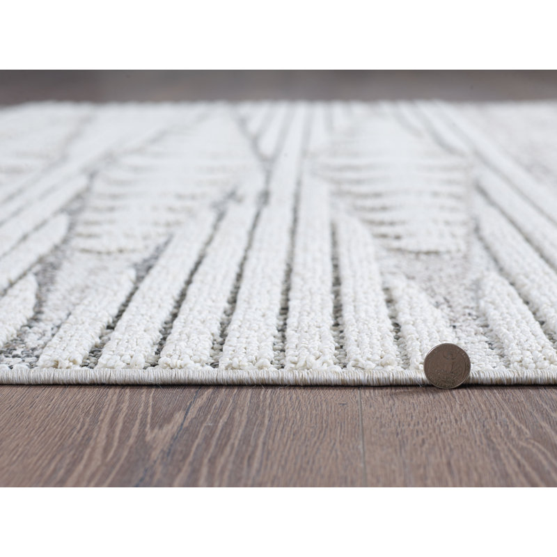 Tapis tissé à la machine Terra Beats or Pulse - naturel - 6 pi 7 po x 9 pi, 6 pi 7 po x 9 pi