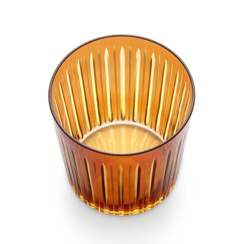 Prism Double Old Fashioned Glasses, 13 oz., Amber