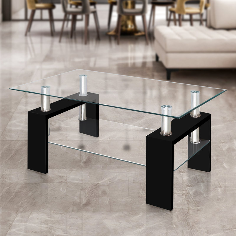Table basse Calcote, Clair, Noir