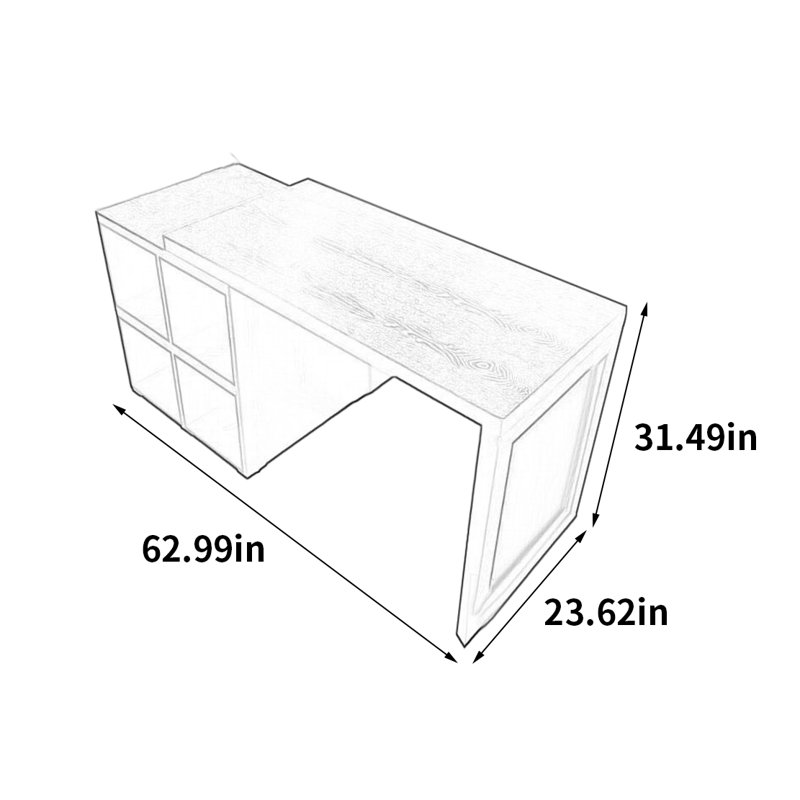 Vitrine luxueuse haut de gamme, H 31,49 po x l 62,99 po x P 23,62 po