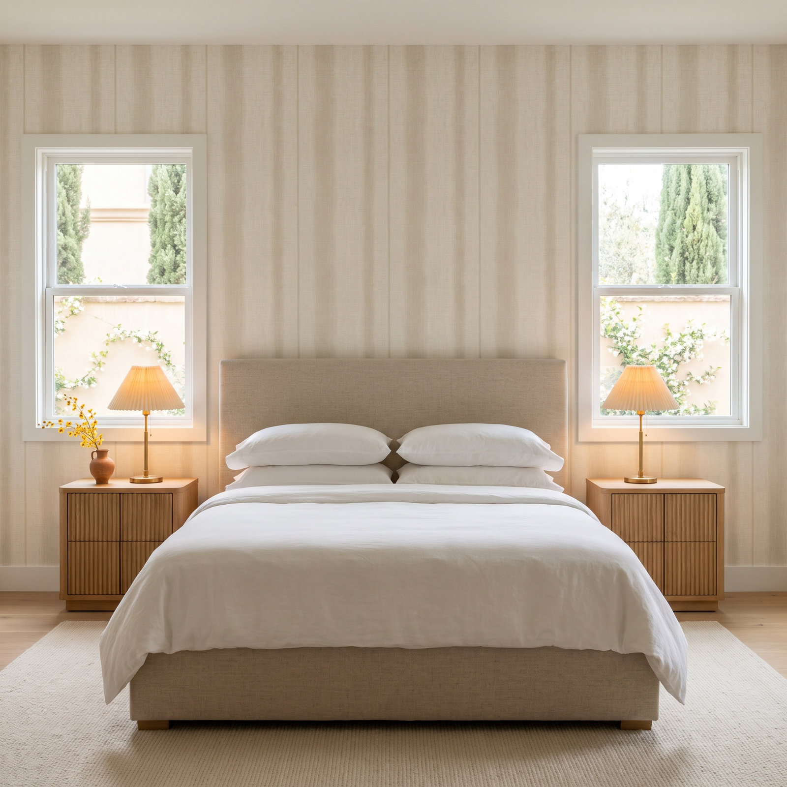 Carmelia Modern Unpasted Wallpaper, Gray