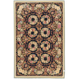 Hand-Knotted High-Quality Black and Gold Area Rug