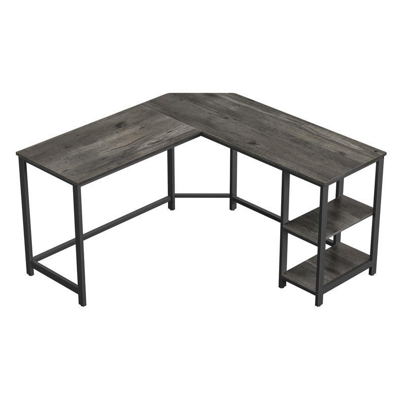 Bureau d'écriture en L 54,3 po Enprise, Gris anthracite