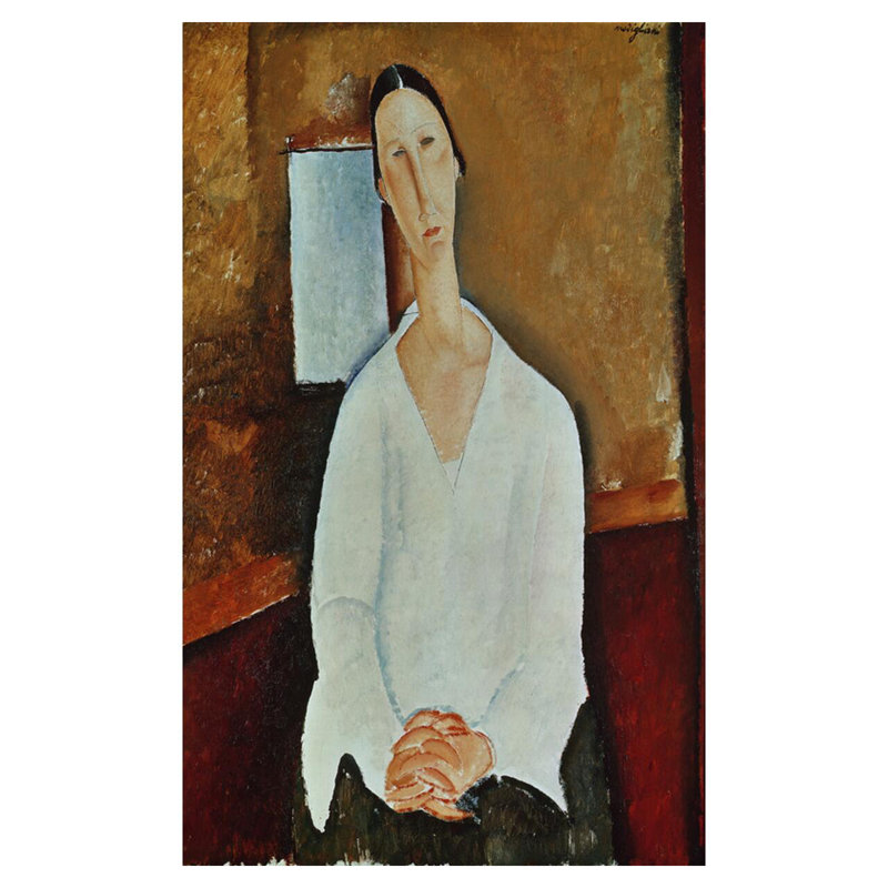 «Madame Zborowska» par Amedeo Modigliani - estampe numérique, H 40 po x l 32 po