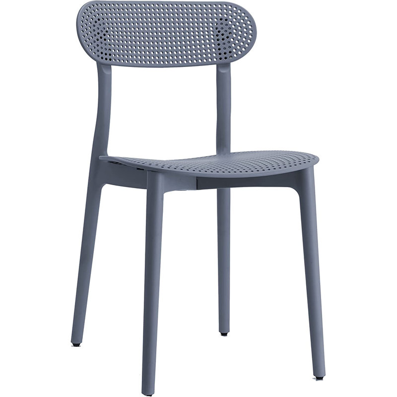 Chaise de terrasse empilable Isbella, Gris ancre