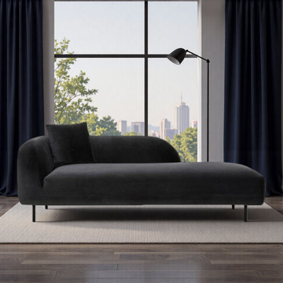 Straight-lined high-backed indoor lounge chair