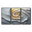 Ensemble de salon art mural blanc et or Dance of Joy I - Abstract Spirals-107186767-107186781
