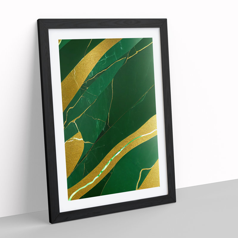 Sensational Abstract Art No.5 - Single Picture Frame Print, 46cm H x 34cm W x 2cm D, Black