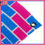 Tapisserie murale rose brique - Motif de brique-989024679