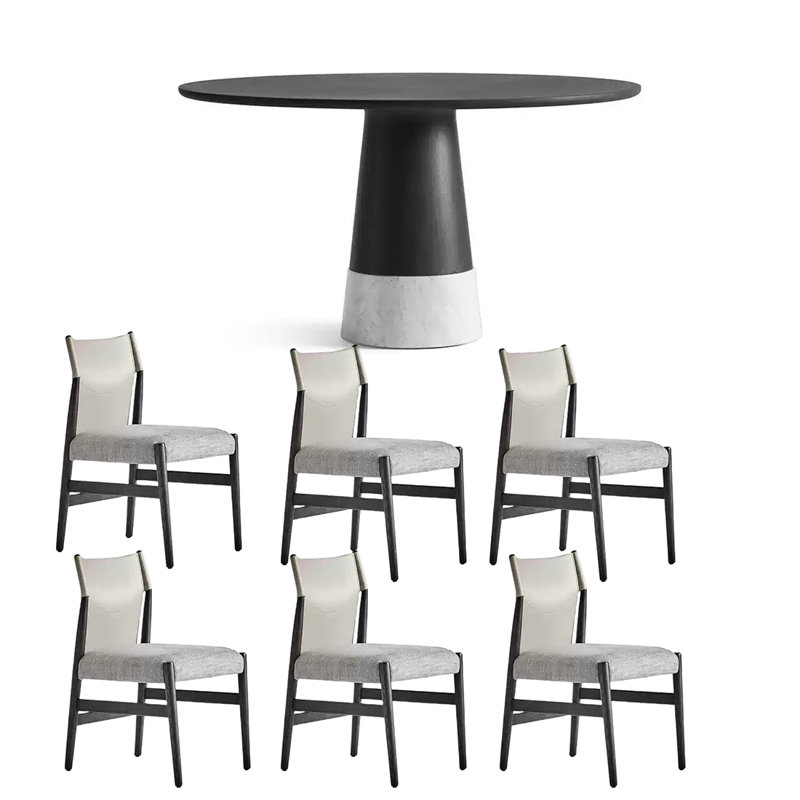 Ensembles de table de salle à manger ronds avec des caractéristiques durables., H 28,74 po x L 47,24 po x l 47,24 po