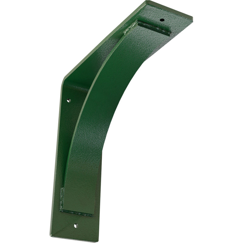 Morris Steel Bracket, Antiqued Pale Gold, 10" H x 3" W x 10" D
