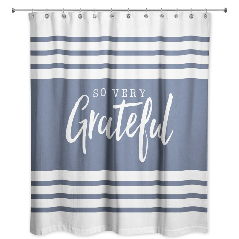 Emestine So Very Grateful Single Shower Curtain