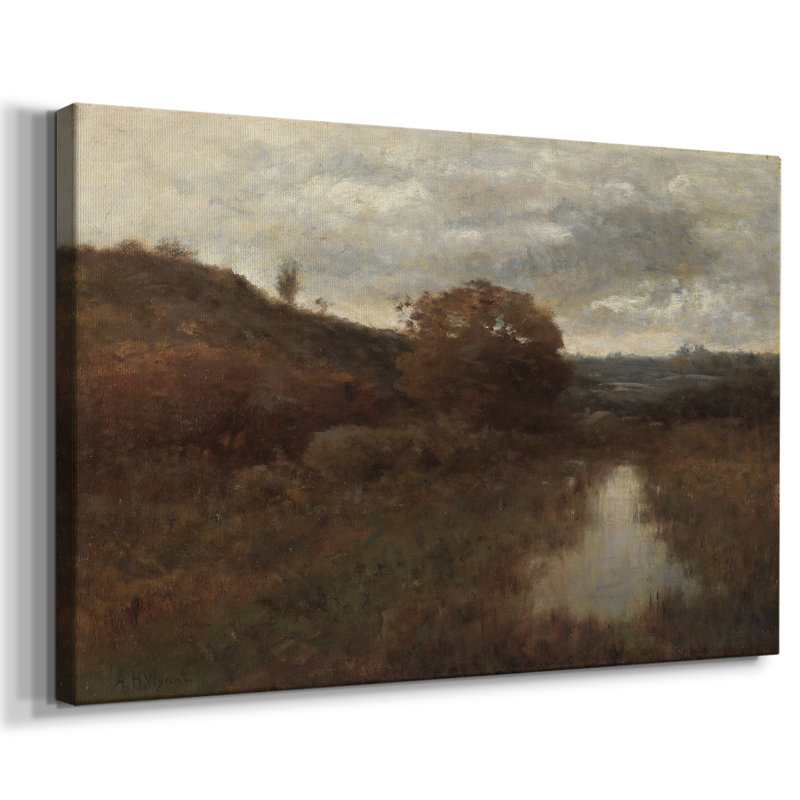 Paysage rétro - DCXIX, H 33 po x l 49 po x P 1,5 po, Toile tendue