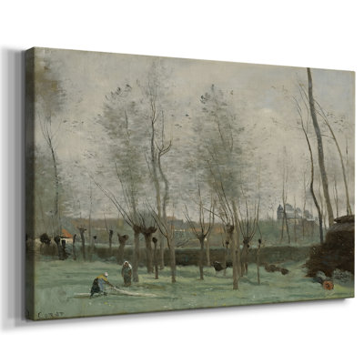 Winter Landscape with Pollarded Willows-Jean-Baptiste-Camille Corot-Gallery Wrapped Canvas-c. mid-19th Century