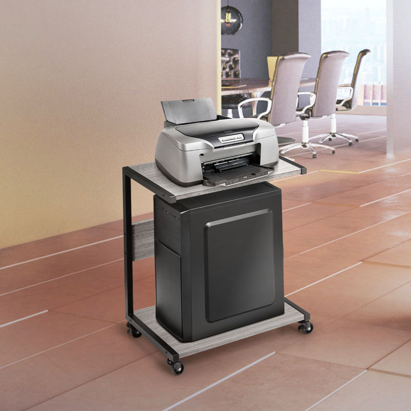 Support pour unité centrale de bureau en forme de C H 22 po x l 19,68 po, Gris
