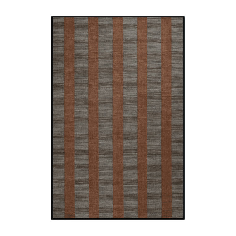 Tapis brun à carreaux lavable à la machine, Rectangle 2 pi x 3 pi