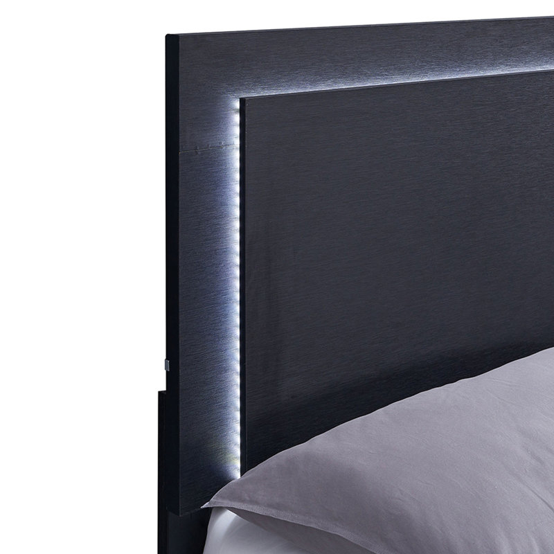 Ensemble de chambre à coucher pour grand lit 4 pièces Jeremiah, Noir