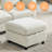 58.3” Upholstered Loveseat With Under-Seat-Storage, Ottoman, Chenille-2130851638