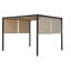 9,5 pi. Abri de jardin beige, structure en fer, créez un abri de patio paisible - rehaussez votre style