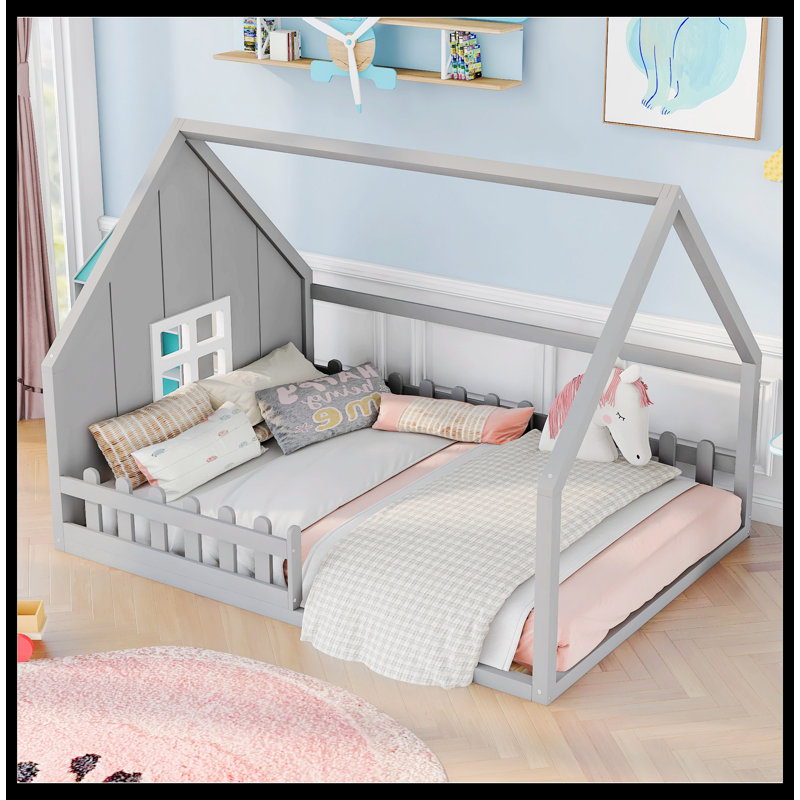 Lit plateforme Meave, Gris