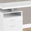 Bureau d'ordinateur, bureau personnel, ordinateur portable, installation à gauche, à droite, tiroirs de rangement, L 60 po, travail, stratifié, métal, contemporain, moderne-1857778225