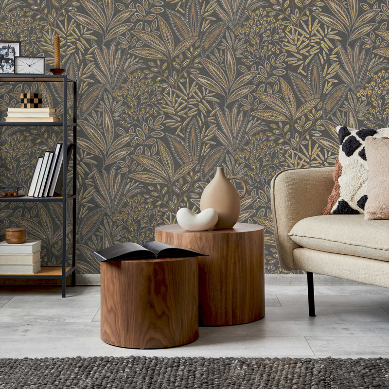 Cliffo 10.5m x 52cm Textured Non-Pasted Wallpaper Roll, Brown