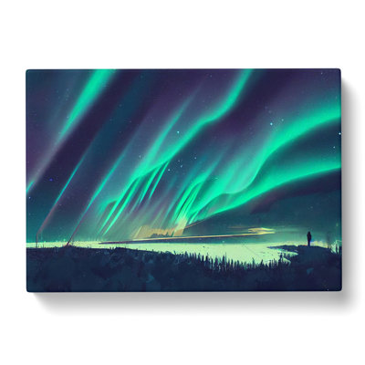 Exhilarating Northern Lights - Wrapped Canvas