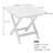 Blohm Wood Side Table Adirondack Design Small Folding End Tables for Outdoor Patio, Porch, White