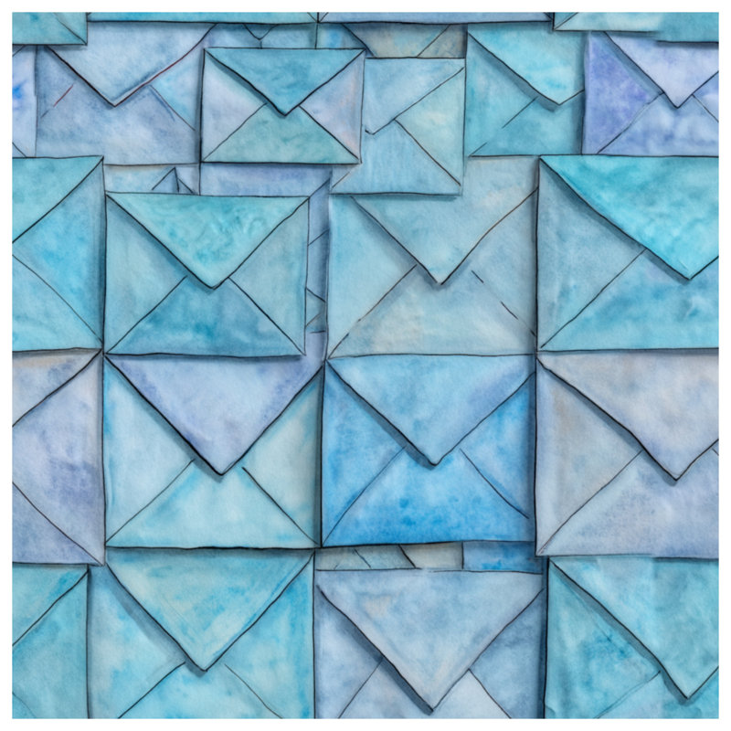 Coussin Enveloppes, Coussins à double face abstraits, 18 x 18 inches