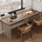 Brown Rectangular Solid Wood Desks-108333386