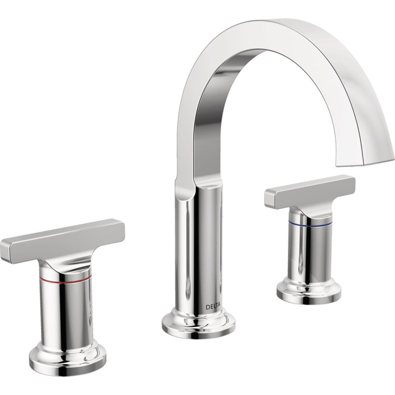 Tetra 3-Hole Widespread Bathroom Faucet, 2-Handle Bathroom Sink Faucet with Drain Assembly, Chrome