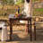 Brown Rectangular Solid Wood Turned Leg Dining Table-182619176