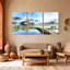 Paysage et nature, ensemble de 3 reproductions d'art sur toile-120749254