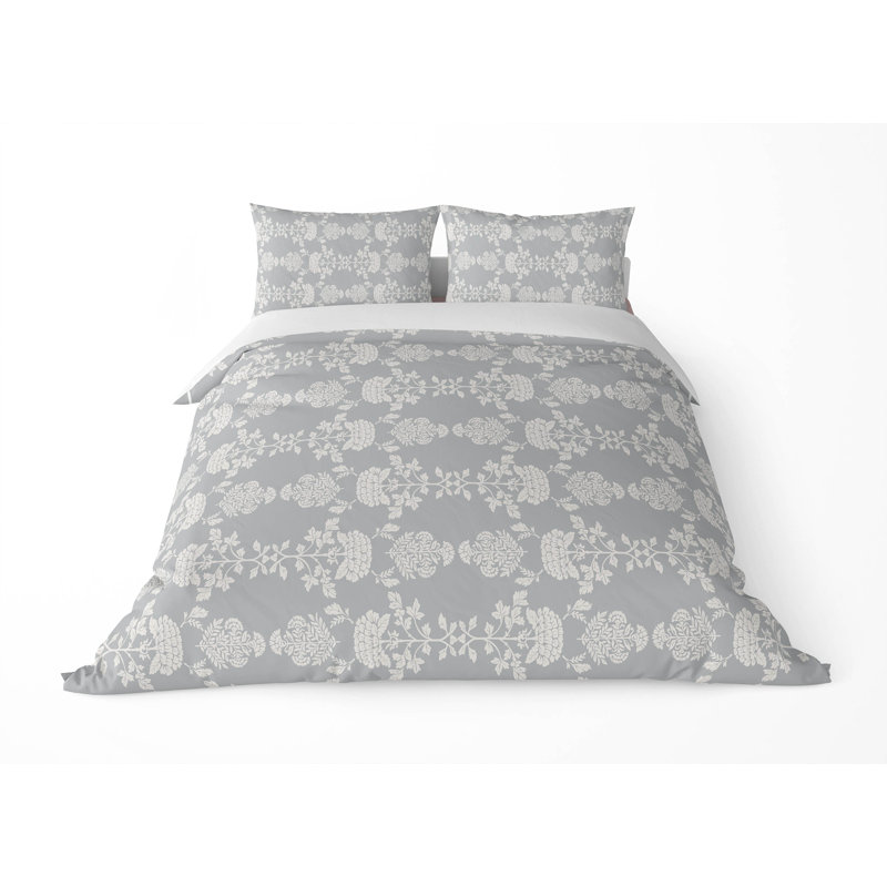 Ensemble d'édredon léger pia, Gris, Édredon grand + 2 taies d'oreiller standard