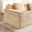 Canapé modulaire modulaire à 3 places désossé - tissu velours côtelé, canapé Cloud, siège très profond, coussins décoratifs, repose-pieds mobile-735600800
