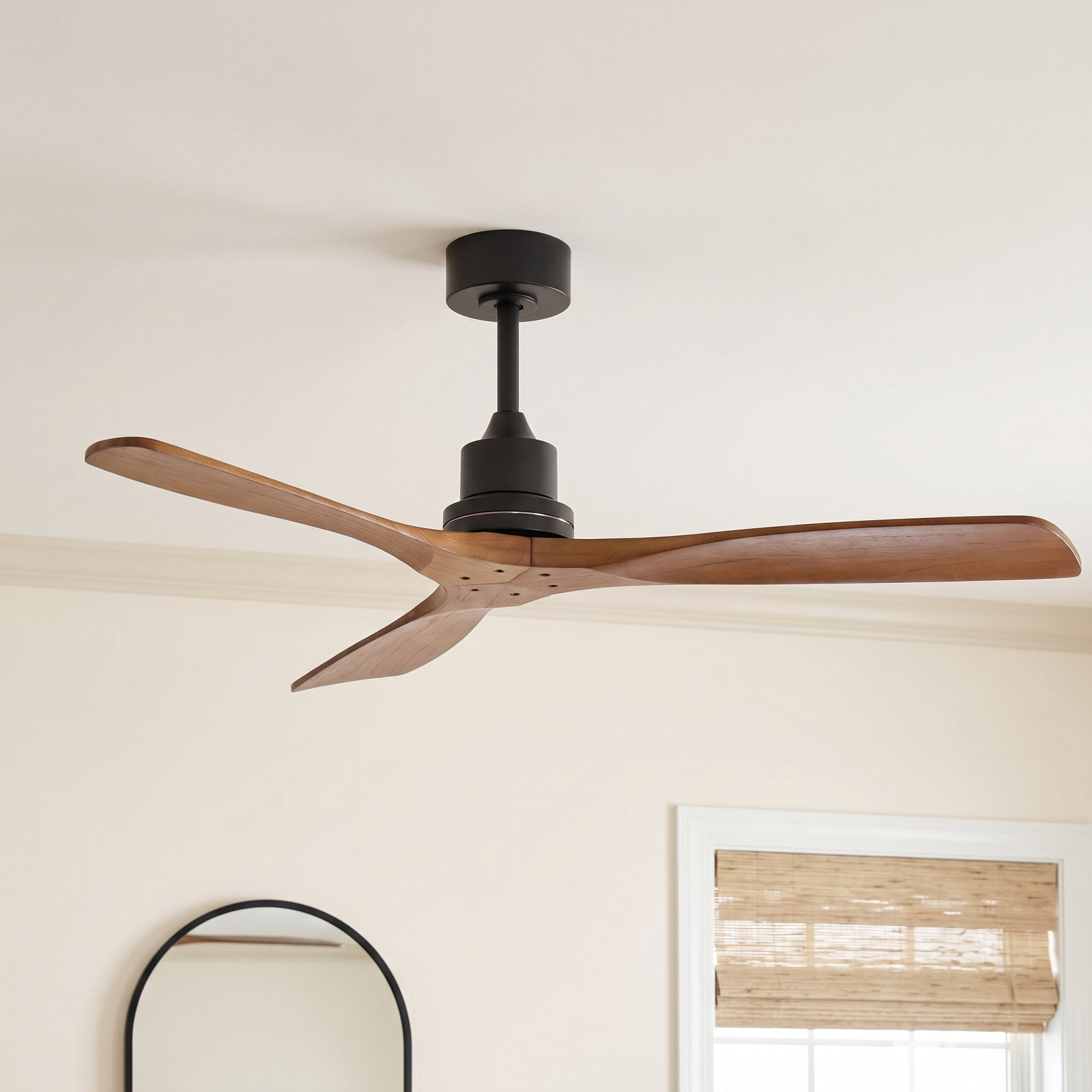 Nicola 52" Ceiling Fan, Brown/Black