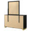 Commode 6 tiroirs avec miroir noir