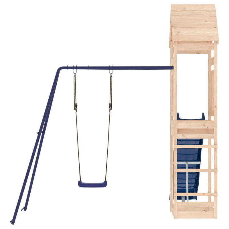 Guillen Freeport Park Pine Swing Set with Swing(s) , Slide(s), Natural Pine