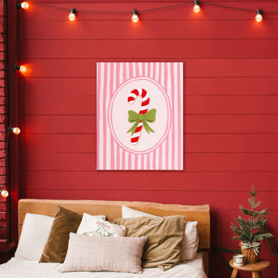 Canne de bonbon avec toile à rayures en ruban, design par Courtney Haley
