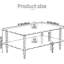 Table basse en acrylique, table de salon à 2 niveaux avec rangement, table de bout de style Mid-Century moderne, table de bout transparente pour petits espaces, assemblage facile