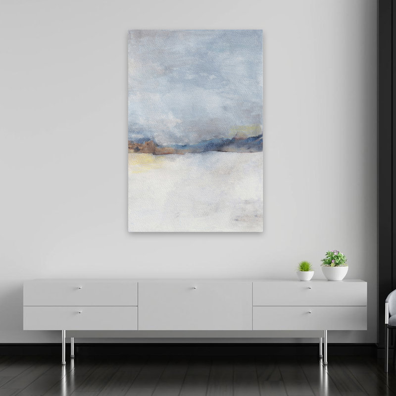 Drift and Dusk No. 1 - Abstracts Snow Winter, art minimaliste, H 60 po x l 40 po