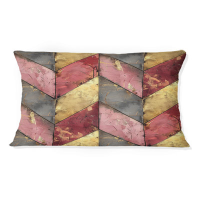 Coussin à chevrons Mid-Century