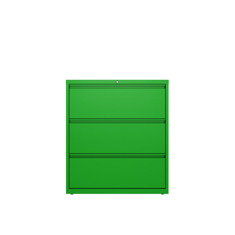 36'' Wide 3 -Drawer Steel File Cabinet, Green