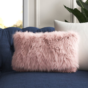1 Piece Bright White Faux Fur Cushion Pillow 18x18 Premium Shaggy With  Zipper Fur Pillows Sofa Bed Couch Chair Throw Home Decor 